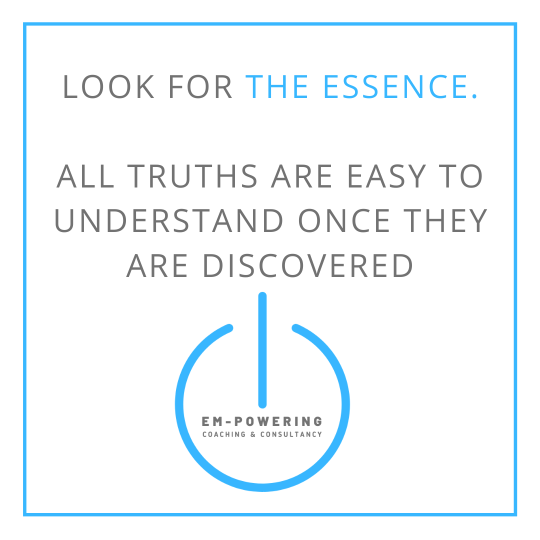 Look for the essence